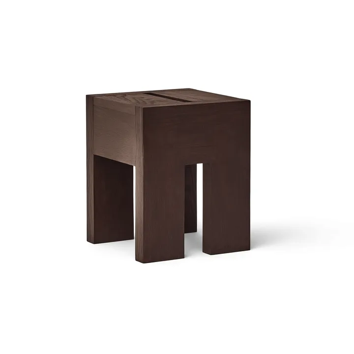 Monolith table d’appoint - Frêne brun foncé, 29x29x36 cm - Form & Refine