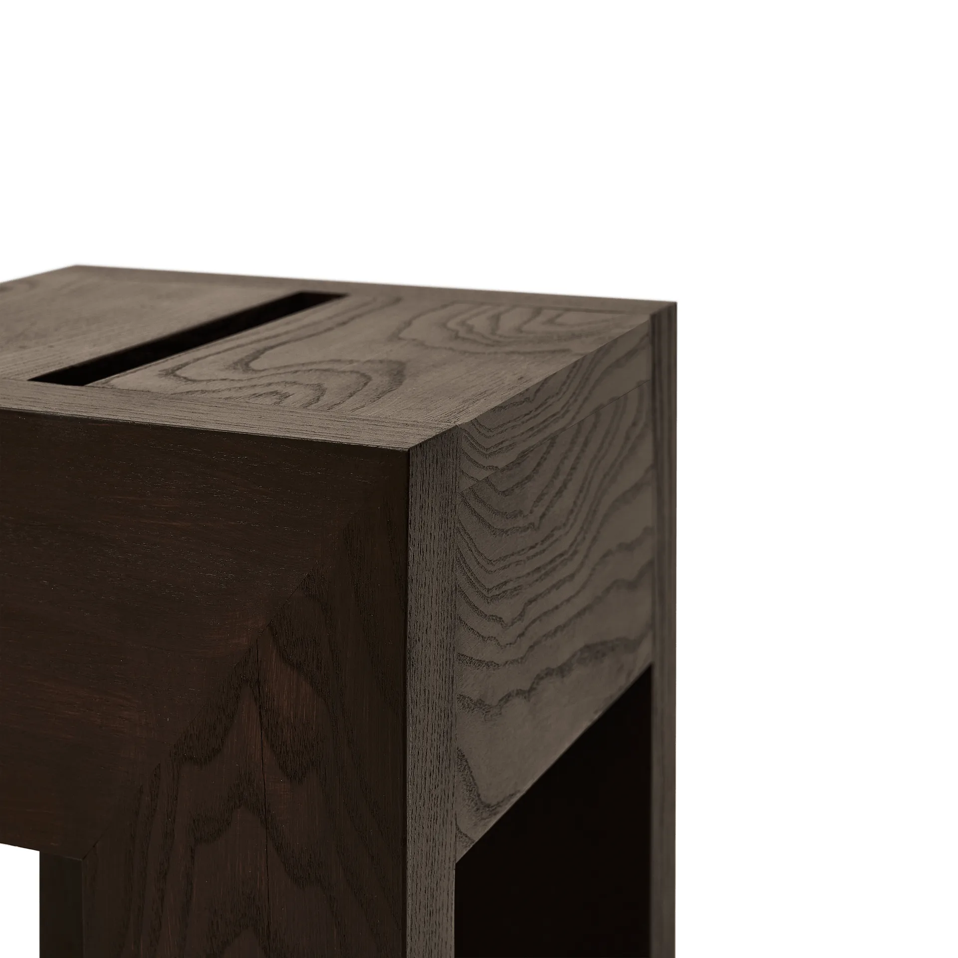 Monolith table d’appoint, Frêne brun foncé, 29x29x36 cm Form & Refine