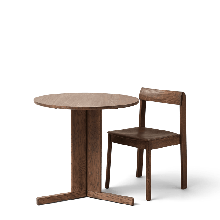 Table à manger Trefoil Ø75 cm  , Chêne fumé Form & Refine