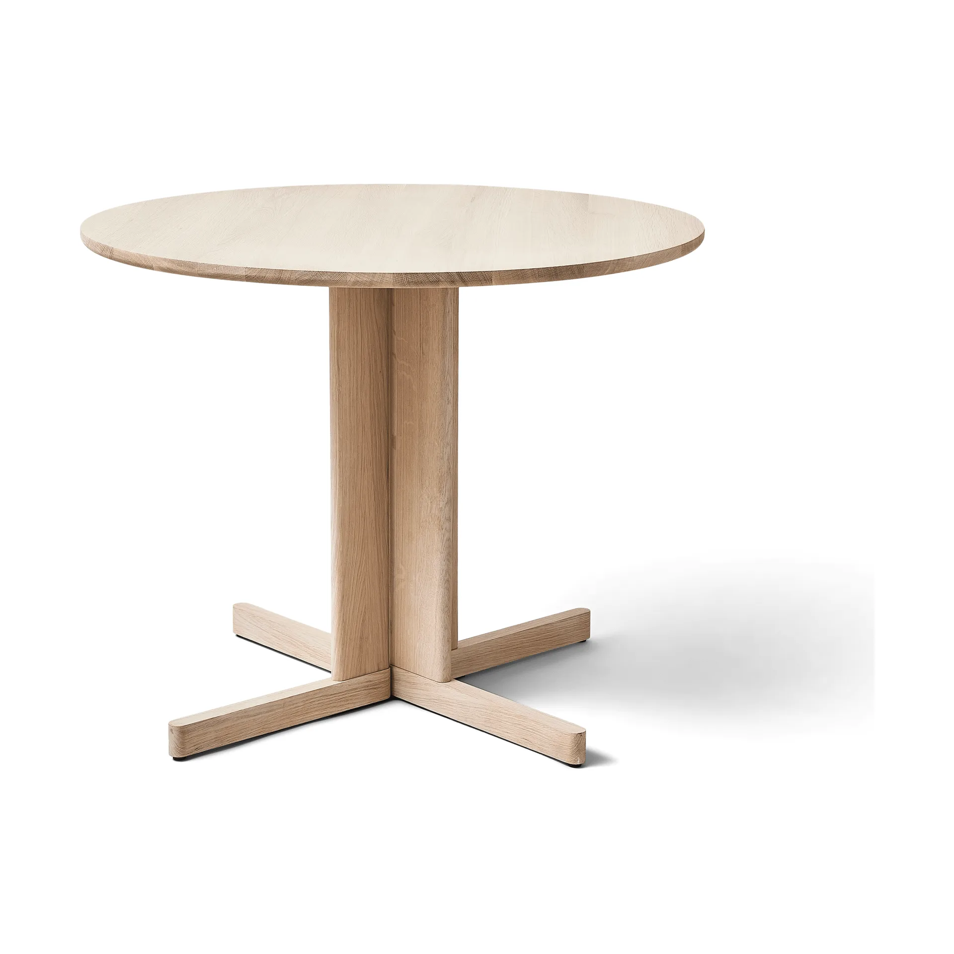 Table à manger Trefoil Ø90 cm, Chêne blanc Form & Refine