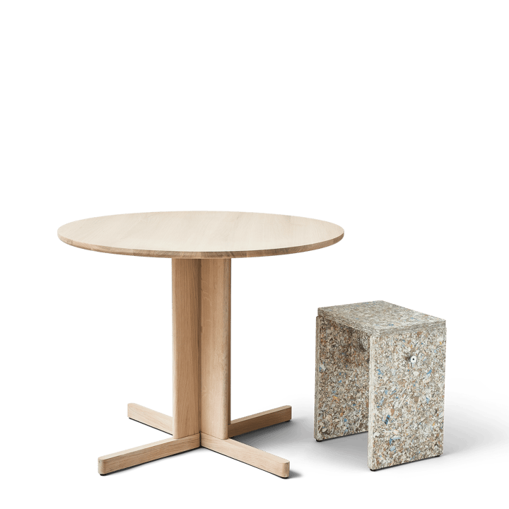 Table à manger Trefoil Ø90 cm  , Chêne blanc Form & Refine
