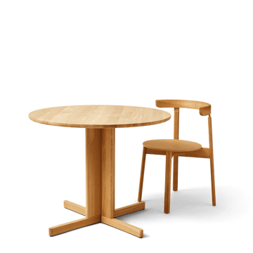 Table à manger Trefoil Ø90 cm   - Chêne - Form & Refine