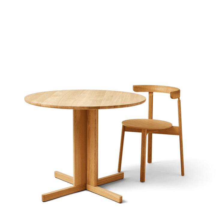 Table à manger Trefoil Ø90 cm  , Chêne Form & Refine