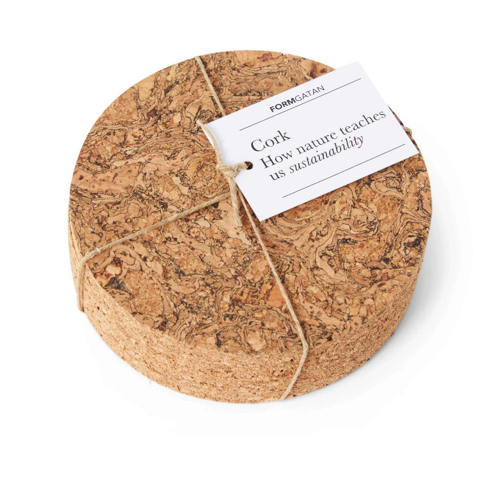 Dessous de verre Cork Lot de 4, Naturel Formgatan