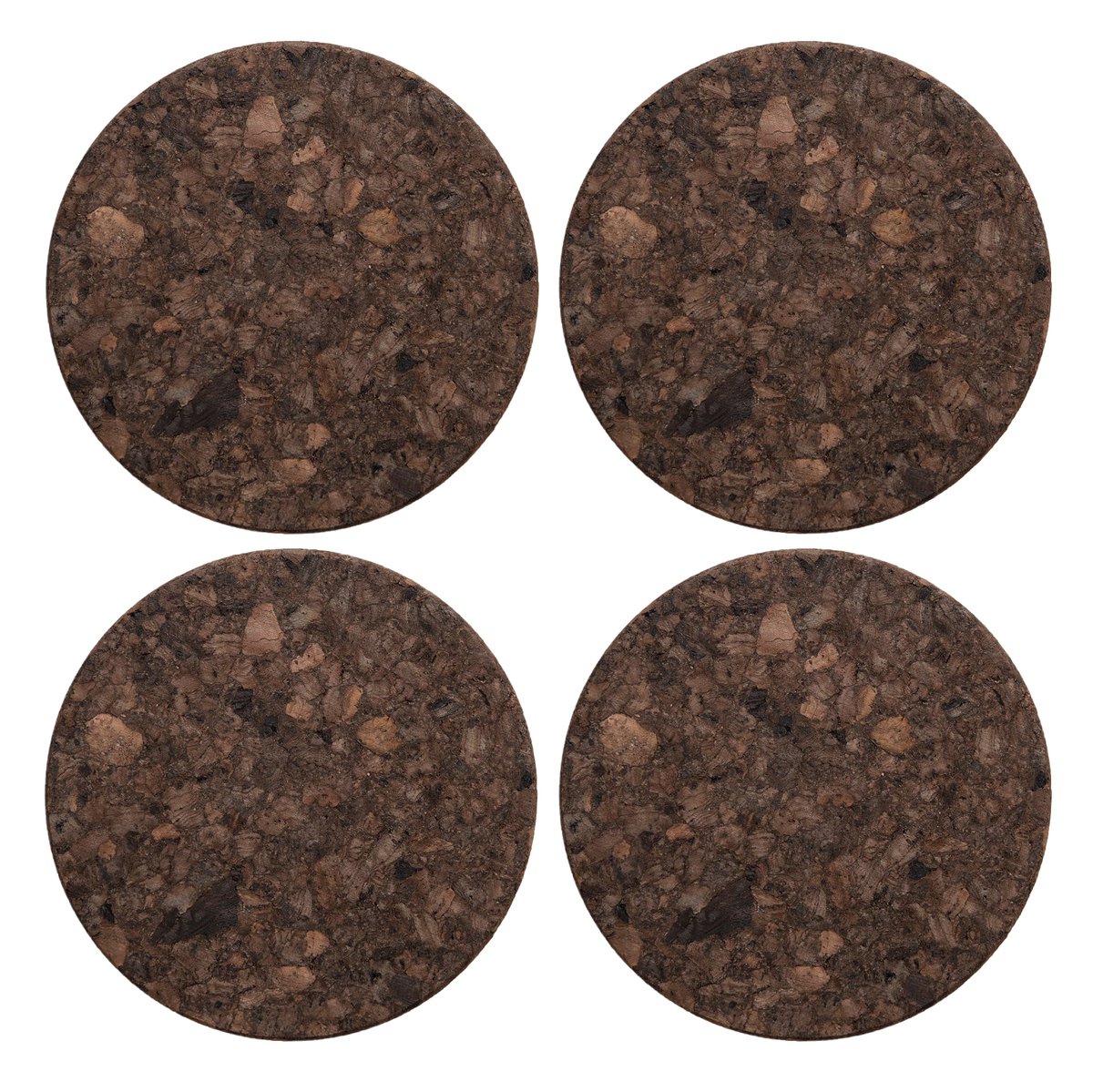 Formgatan Dessous de verre Cork Lot de 4 | Design Scandinave | Dessous de verre | Marron
