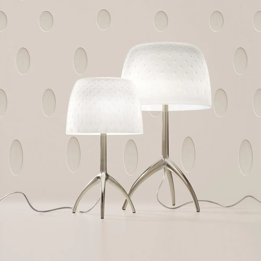 Lampe de table Lumiere 30th Piccola Dimbar, champagne, pastilles Foscarini