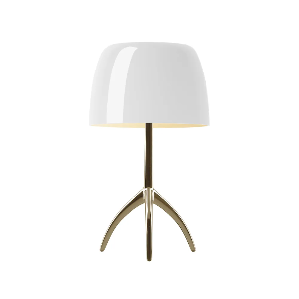 Lampe de table Lumiere Grande Dimbar, blanc, champagne Foscarini