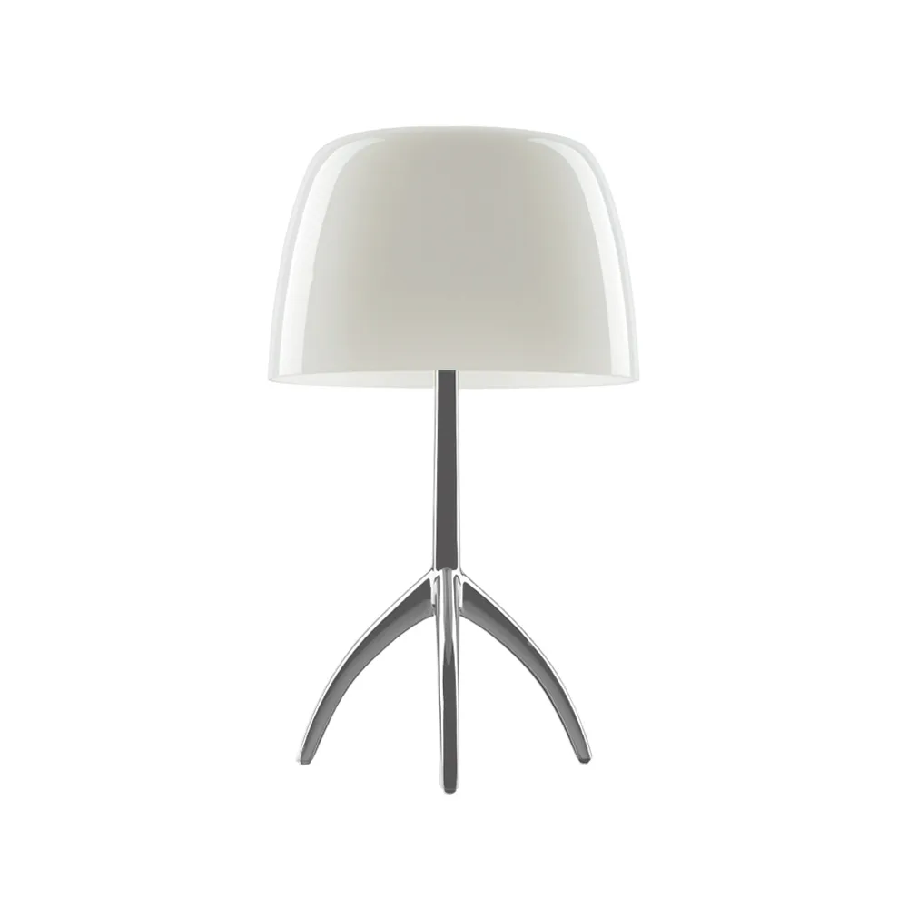 Lampe de table Lumiere Grande Dimbar, blanc chaud, aluminium Foscarini