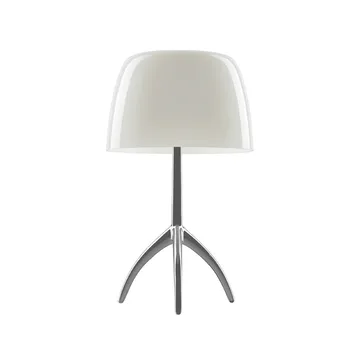 Lampe de table Lumiere Grande Dimbar - blanc chaud, aluminium - Foscarini