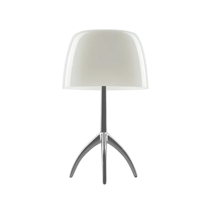 Lampe de table Lumiere Grande Dimbar - blanc chaud, aluminium - Foscarini