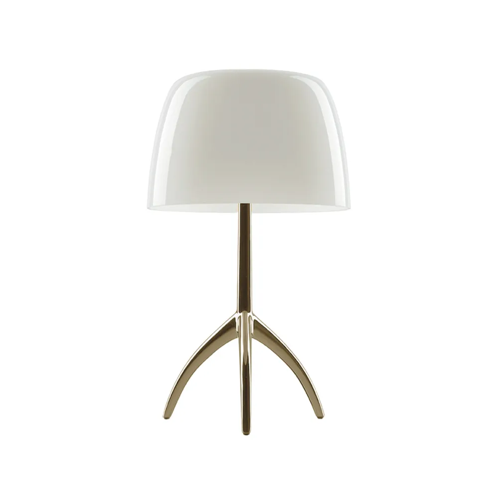 Lampe de table Lumiere Grande Dimbar, blanc chaud, champagne Foscarini