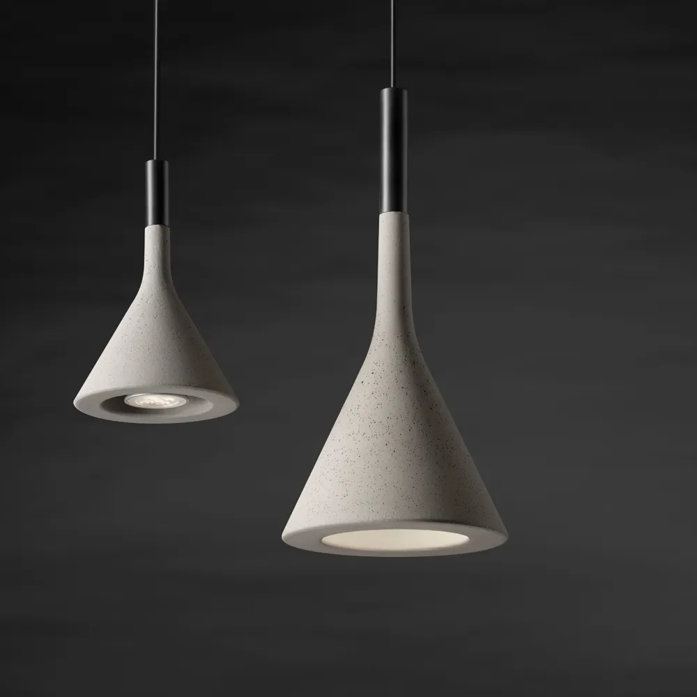 Suspension Aplomb Mini, brun, marrone béton Foscarini