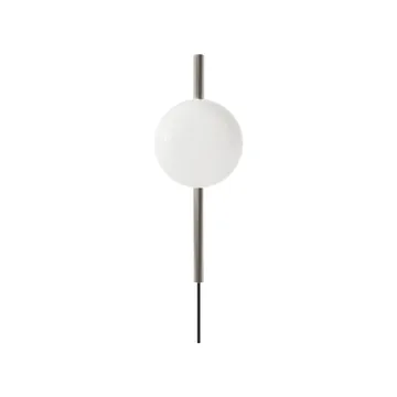 Applique murale Ovoid Single - Acier inoxydable-verre opalin - FRAMA
