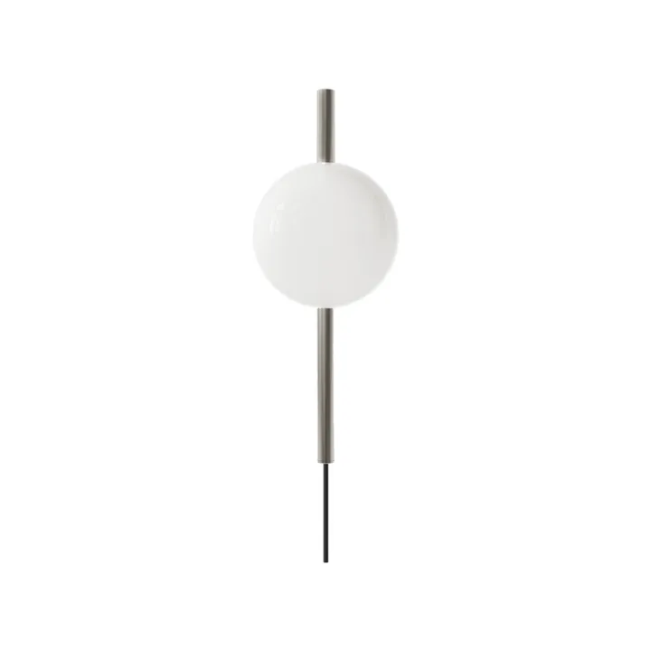 Applique murale Ovoid Single - Acier inoxydable-verre opalin - FRAMA