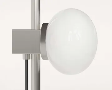 Applique murale Ovoid Single - Acier inoxydable-verre opalin - FRAMA