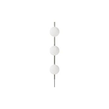 Applique murale Ovoid Single - Acier inoxydable-verre opalin - FRAMA