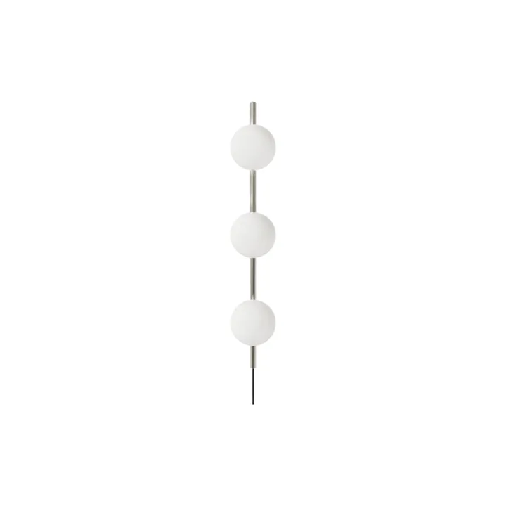 Applique murale Ovoid Single - Acier inoxydable-verre opalin - FRAMA