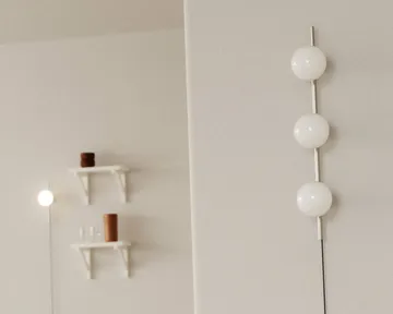 Applique murale Ovoid Single - Acier inoxydable-verre opalin - FRAMA