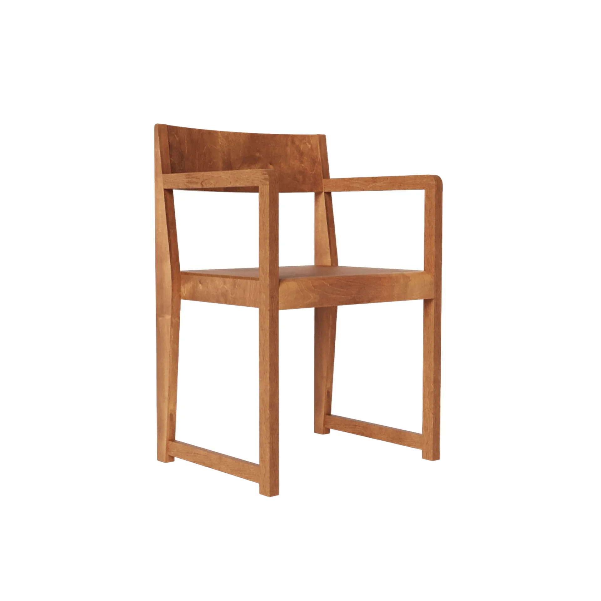 Chaise avec accoudoirs Armrest Chair 01, Bouleau brun foncé FRAMA