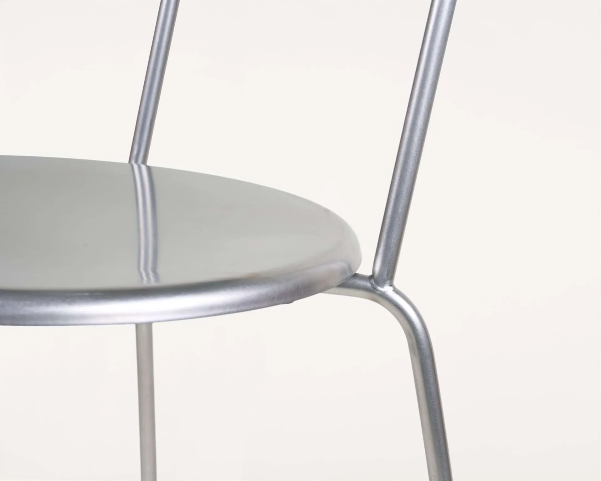 Chaise Petit Rond, Acier inoxydable FRAMA