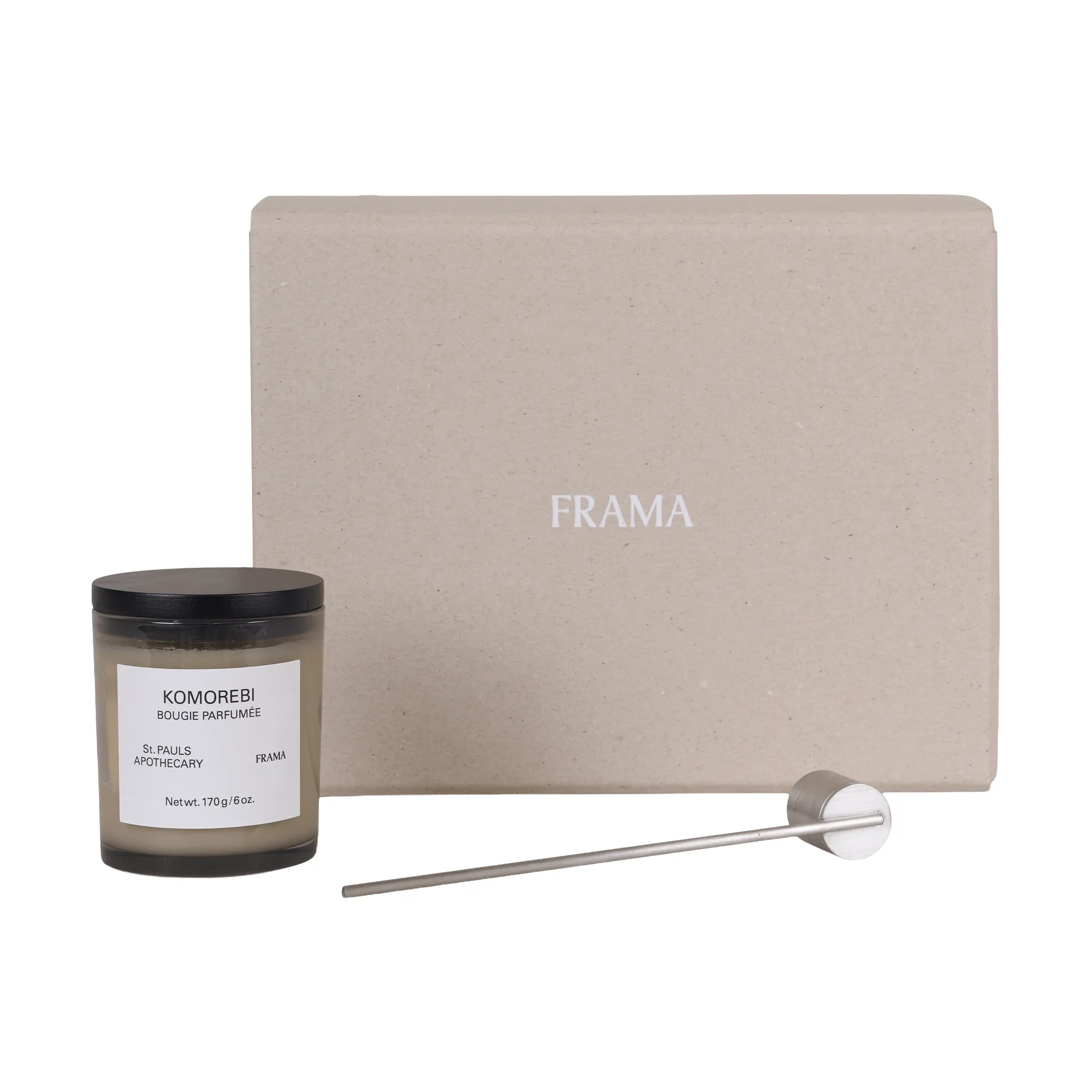 Coffret cadeau bougie parfumée + éteignoir FRAMA, Komorebi FRAMA