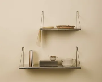 Étagère murale Single Shelf - Acier inoxydable, 40x27 cm - FRAMA