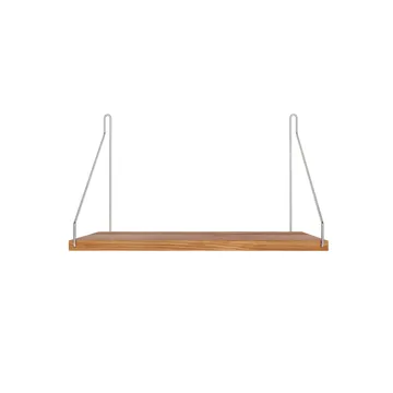 Étagère murale Single Shelf - Chêne-acier inoxydable, 40x27 cm - FRAMA