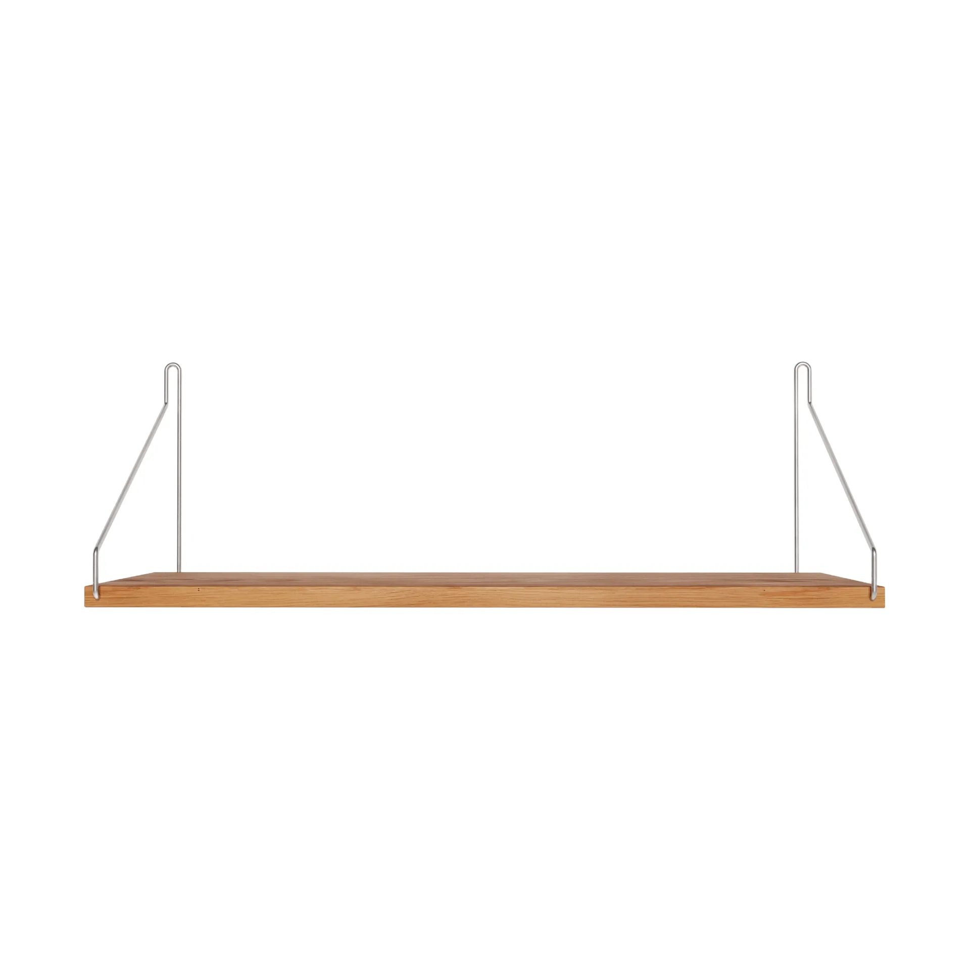 Étagère murale Single Shelf, Chêne-acier inoxydable, 60x20 cm FRAMA