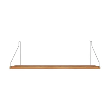 Étagère murale Single Shelf - Chêne-acier inoxydable, 60x20 cm - FRAMA