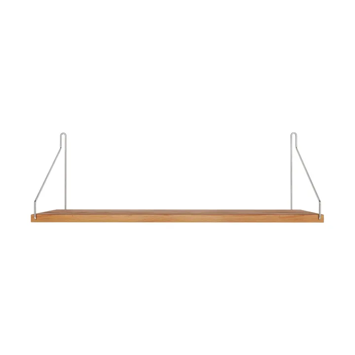 Étagère murale Single Shelf - Chêne-acier inoxydable, 60x20 cm - FRAMA