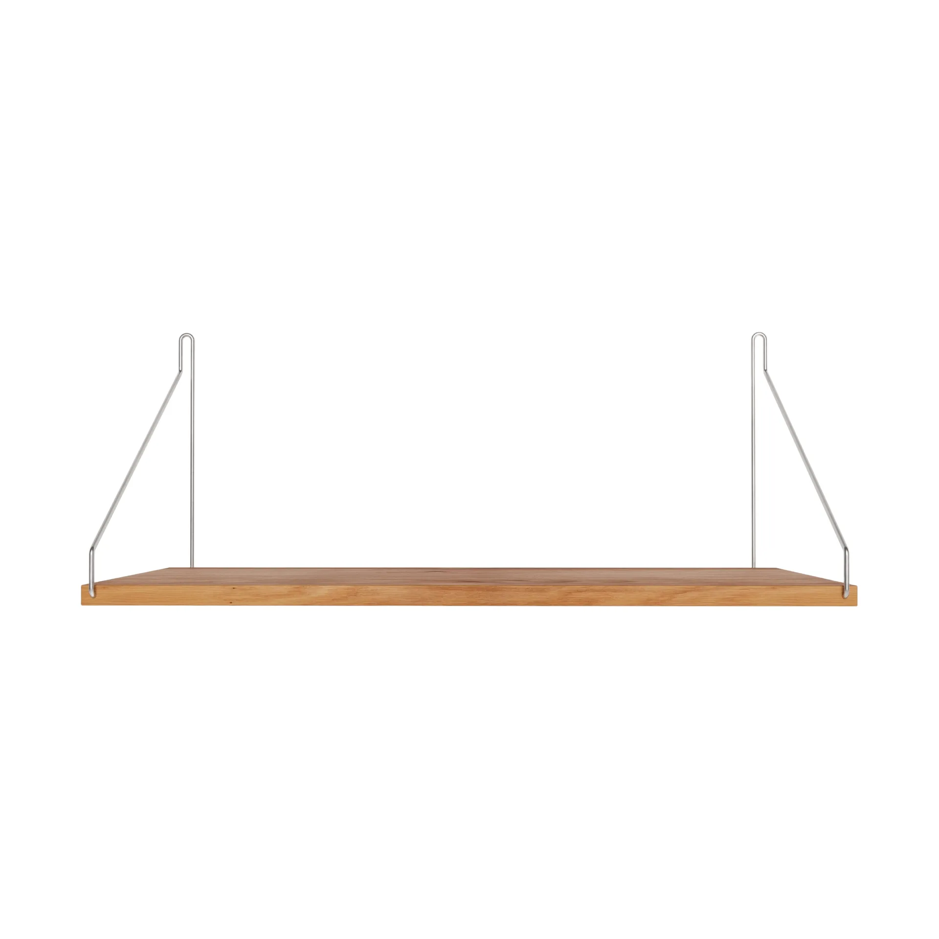 Étagère murale Single Shelf, Chêne-acier inoxydable, 60x27 cm FRAMA