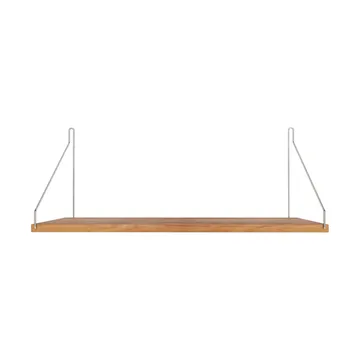 Étagère murale Single Shelf - Chêne-acier inoxydable, 60x27 cm - FRAMA