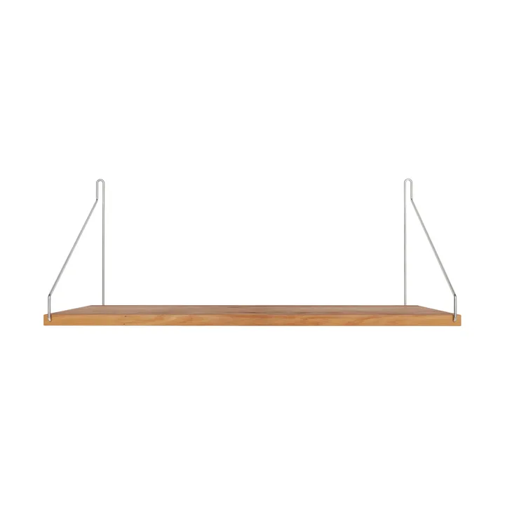 Étagère murale Single Shelf - Chêne-acier inoxydable, 60x27 cm - FRAMA