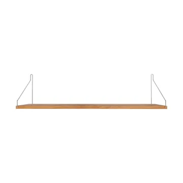 Étagère murale Single Shelf - Chêne-acier inoxydable, 80x20 cm - FRAMA