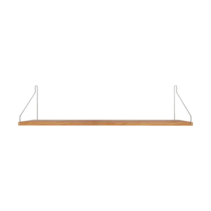 Étagère murale Single Shelf - Chêne-acier inoxydable, 80x20 cm - FRAMA
