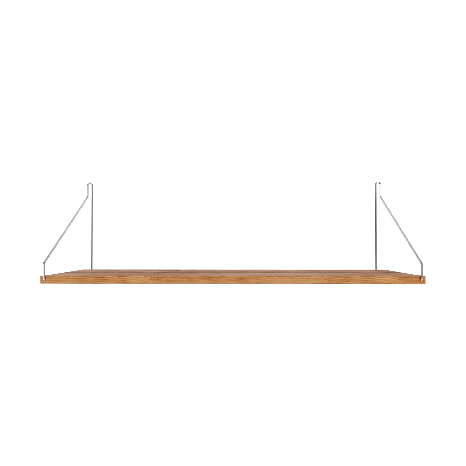 Étagère murale Single Shelf, Chêne-acier inoxydable, 80x27 cm FRAMA