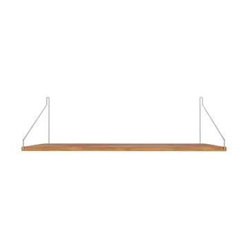 Étagère murale Single Shelf - Chêne-acier inoxydable, 80x27 cm - FRAMA