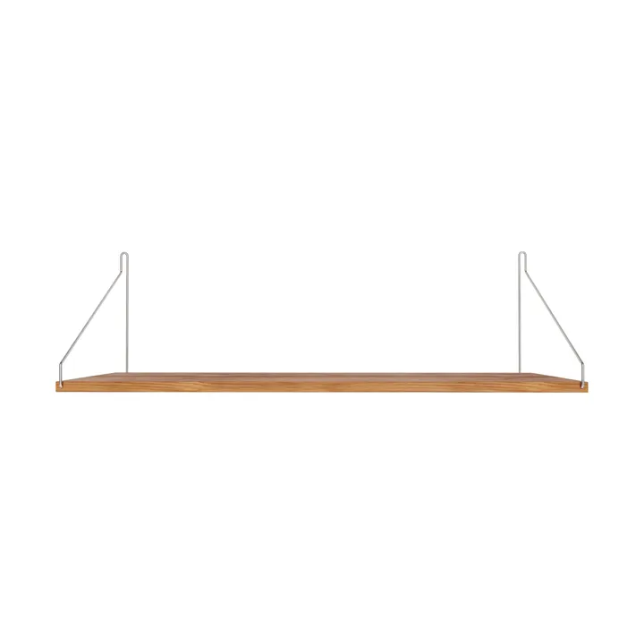 Étagère murale Single Shelf - Chêne-acier inoxydable, 80x27 cm - FRAMA