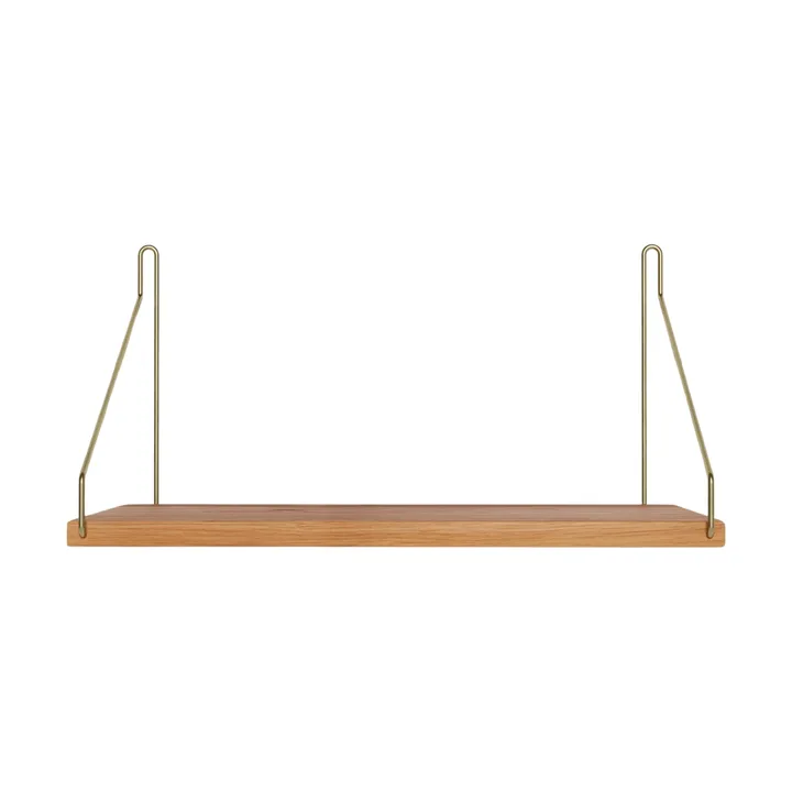 Étagère murale Single Shelf - Chêne-laiton, 40x20 cm - FRAMA