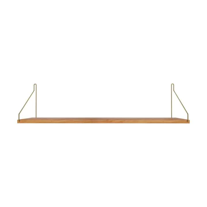 Étagère murale Single Shelf - Chêne-laiton, 80x20 cm - FRAMA