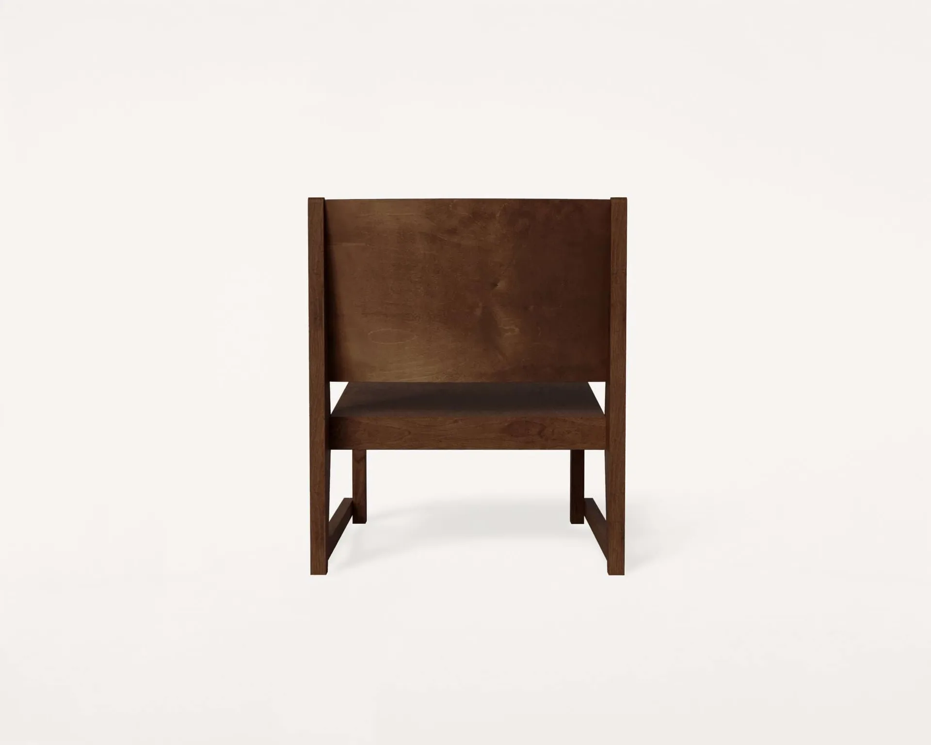 Fauteuil lounge Easy Chair 01, Bouleau brun foncé FRAMA