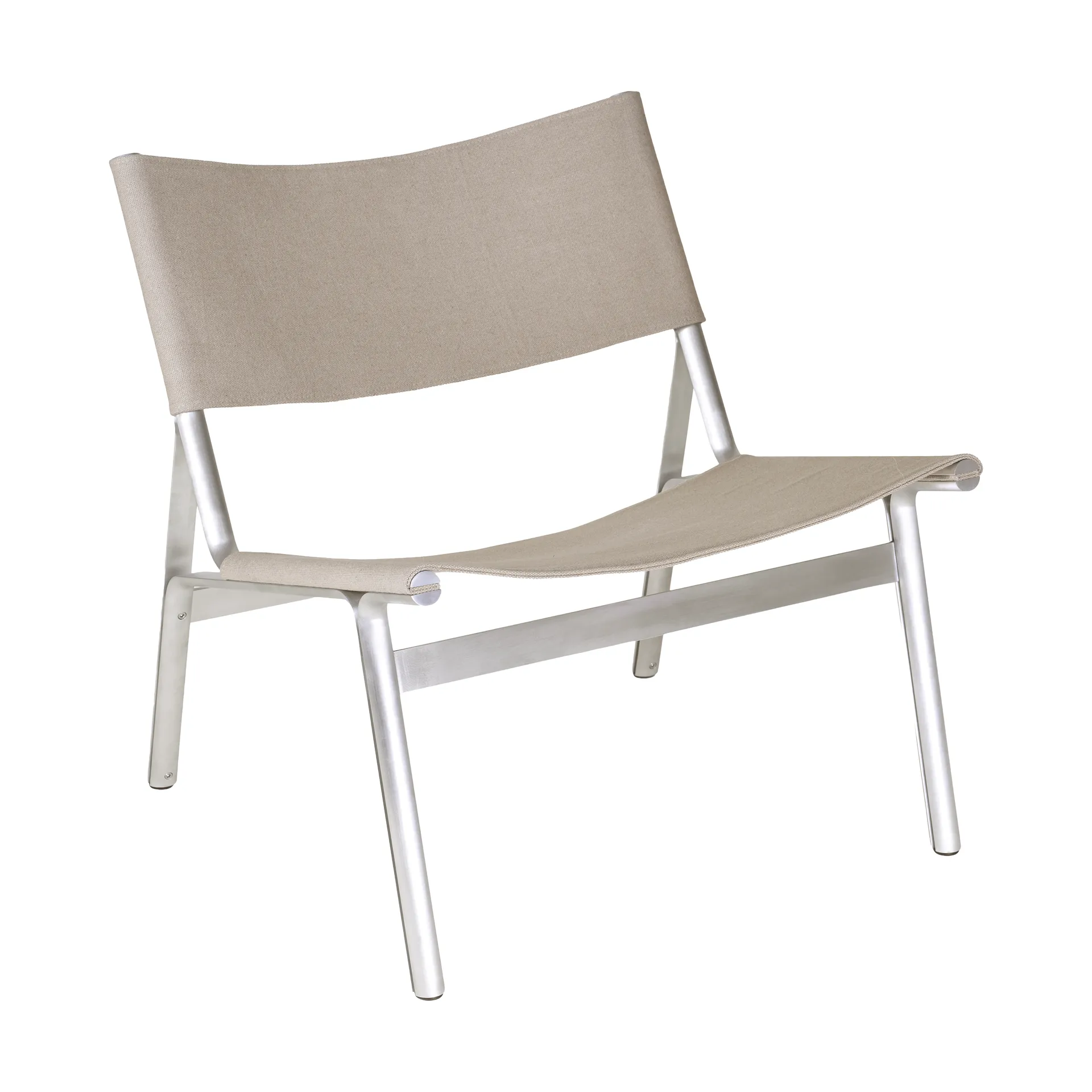 Fauteuil lounge Union, Aluminium-Sandstone Linen FRAMA