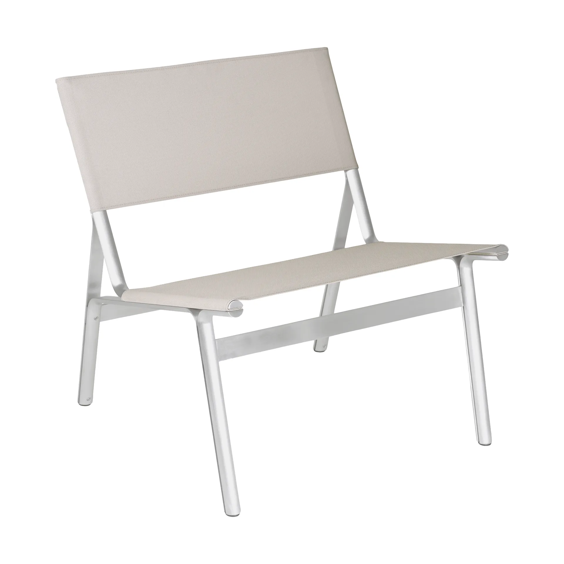 Fauteuil lounge Union, Aluminium-Sandstone Mesh FRAMA