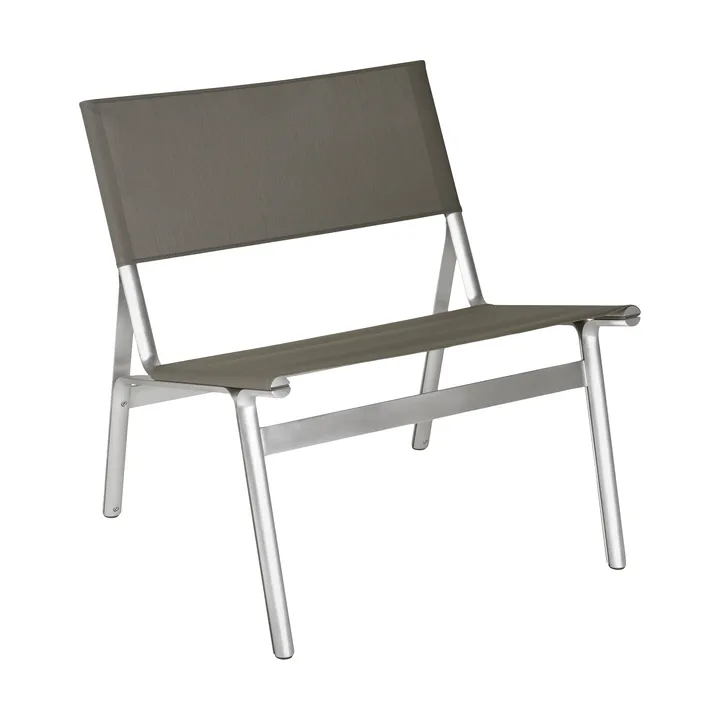 Fauteuil lounge Union - Aluminium-Taupe Mesh - FRAMA