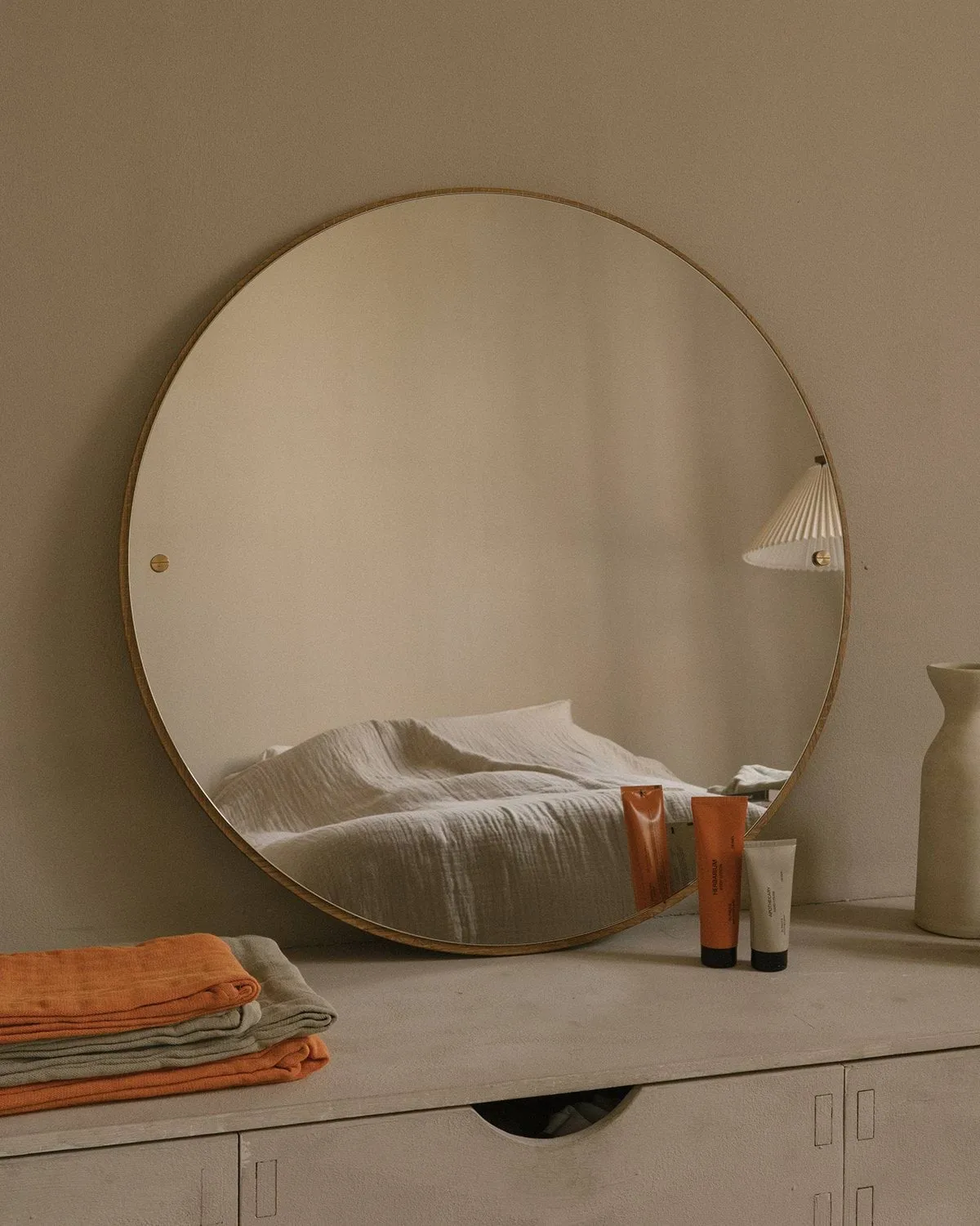 Miroir CM Circle, Chêne, medium, Ø60 cm FRAMA