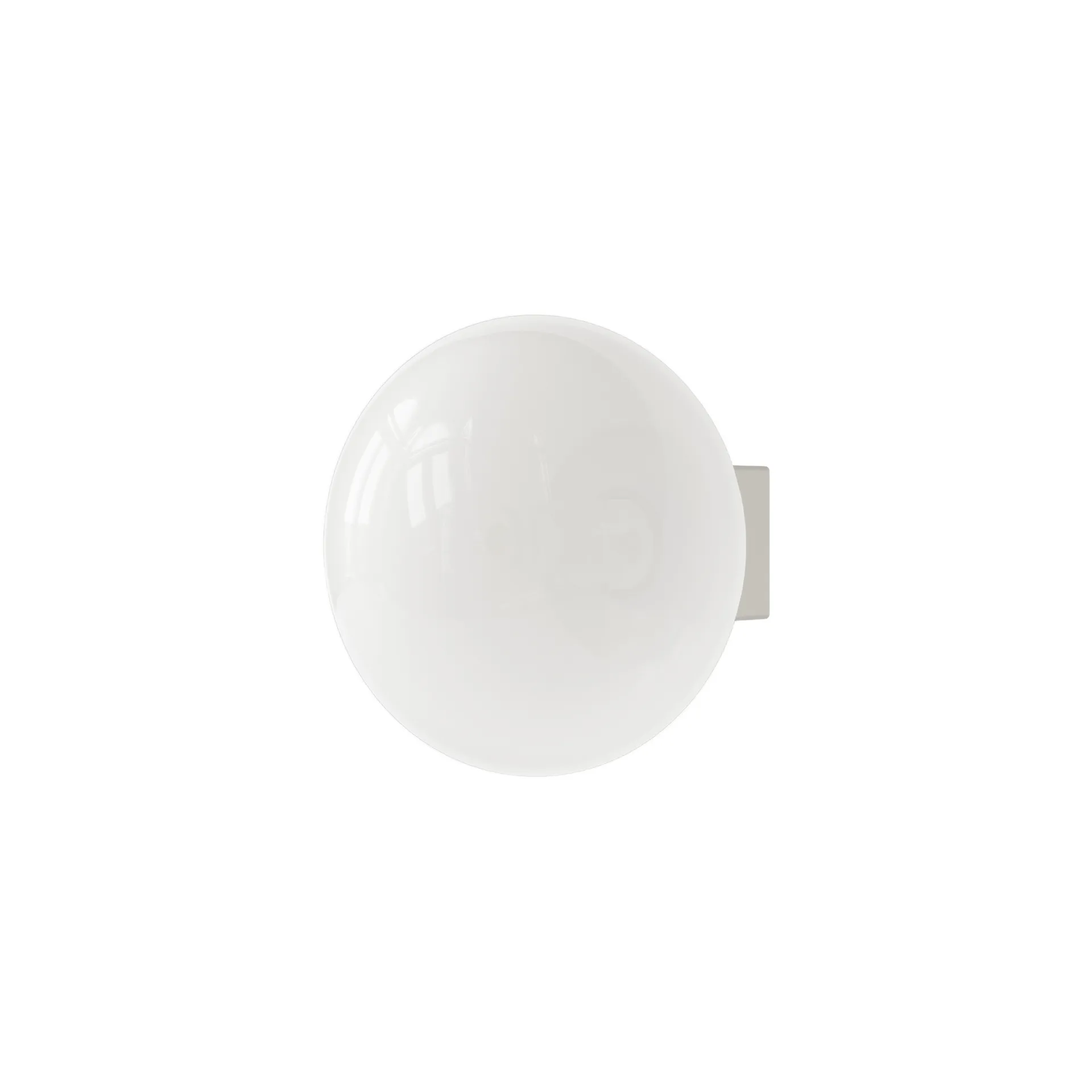 Plafonnier Ovoid Sconce, Acier inoxydable, verre opale FRAMA