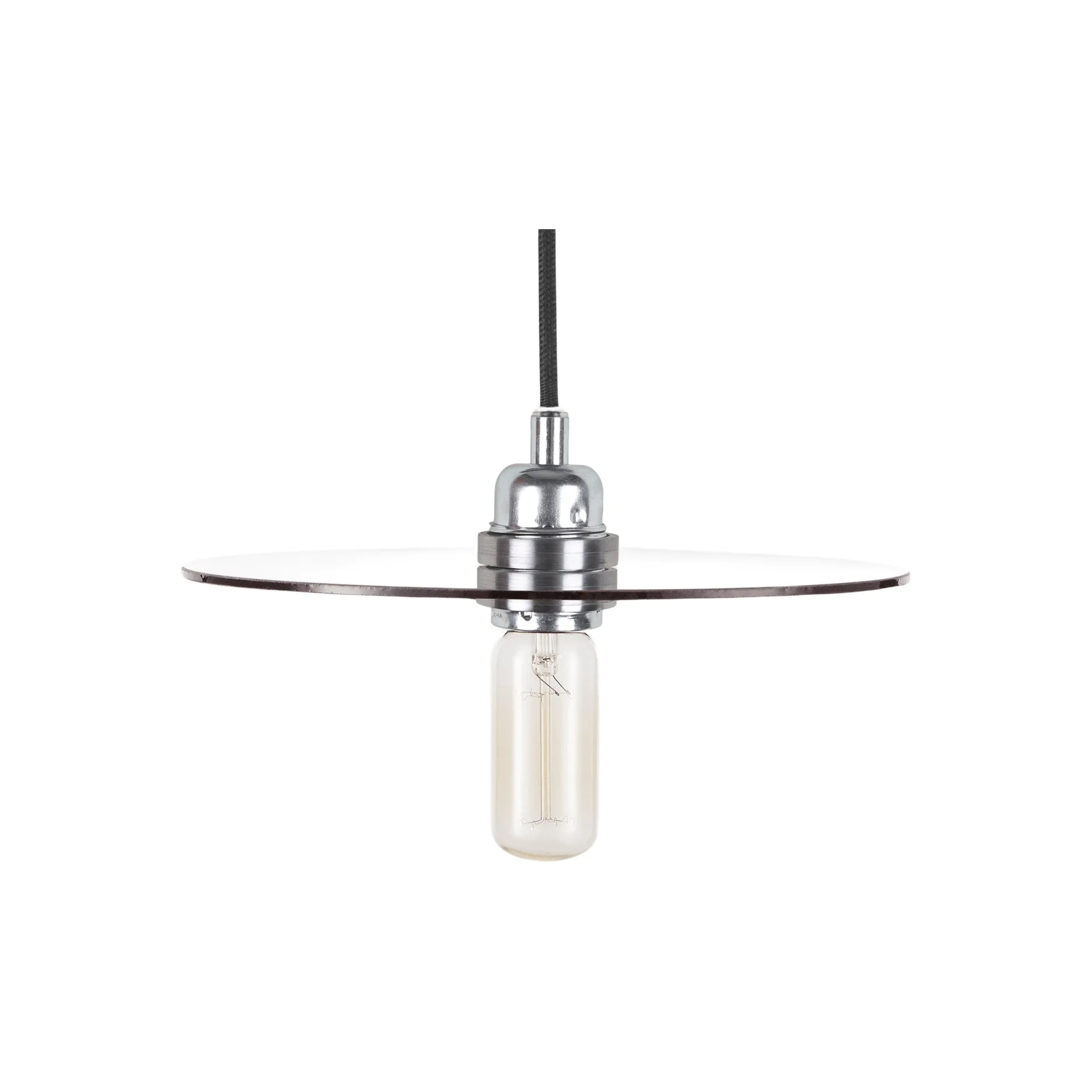 Suspension Circle Shade, Verre fumé-acier, Ø25 cm FRAMA
