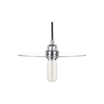 Suspension Circle Shade - Verre transparent-acier, Ø25 cm - FRAMA