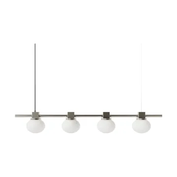 Suspension Ovoid Pendant Light Quadruple - Acier inoxydable, verre opale - FRAMA