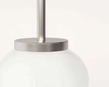 Suspension Ovoid Pendant Light Single - Acier inoxydable, verre opale - FRAMA